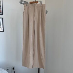 Cotton On Women’s Light Beige Wide-Leg Dress Pants